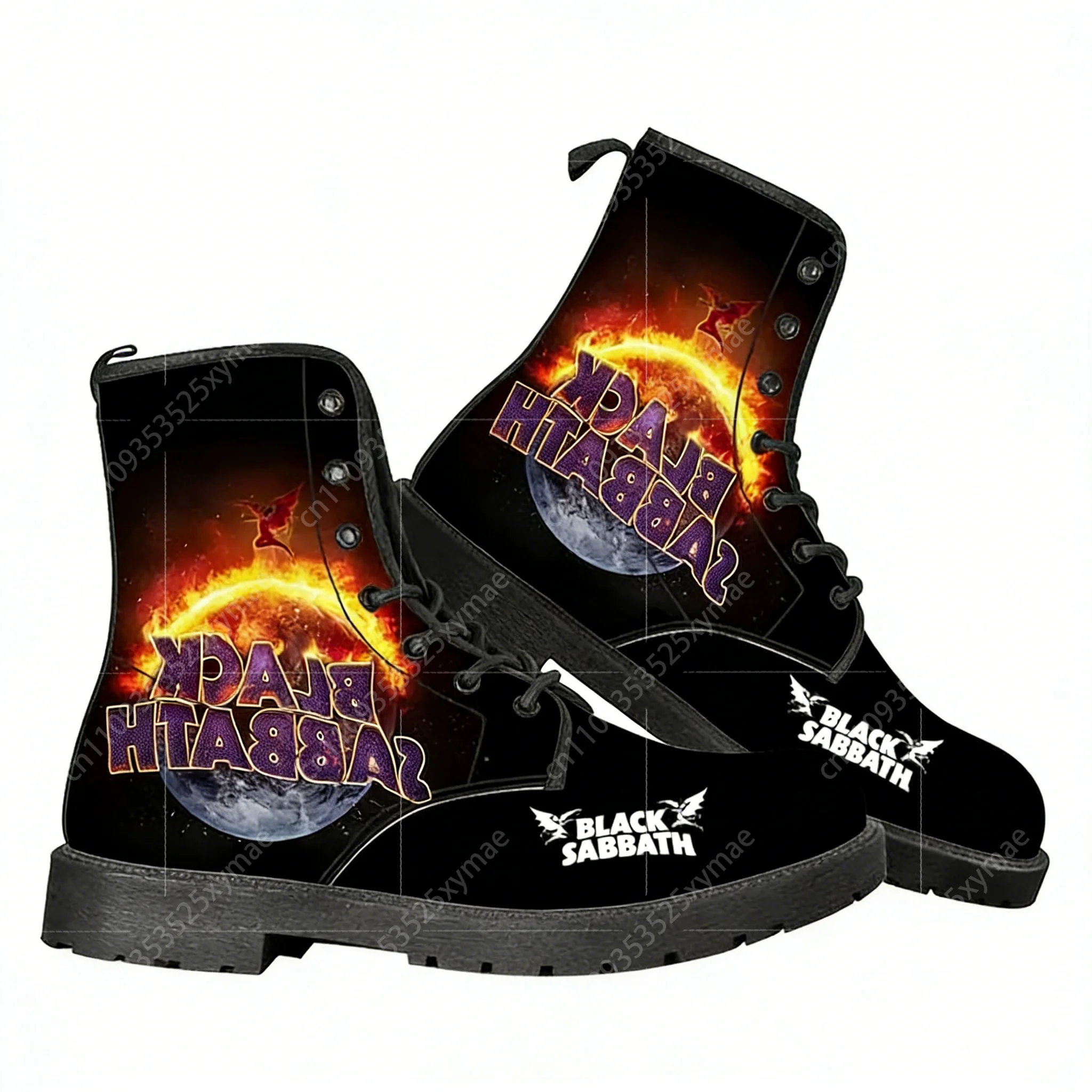 3D Printing Custom - Повседневные ботинки Black Sabbath Rock Band,