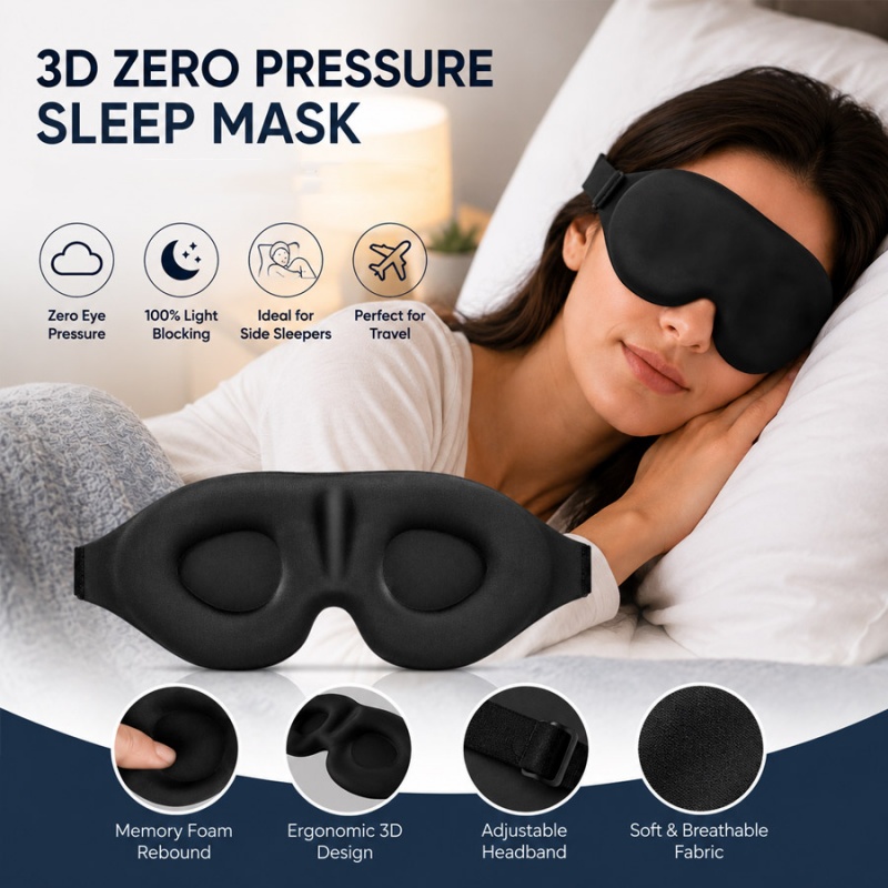 3D Printing Mask - 3D-маска для сна, комфортная светонепроницаемая повязка